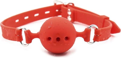 Smart Moves - Siliconen Ball Gag - Diameter 4,5 cm - Rood