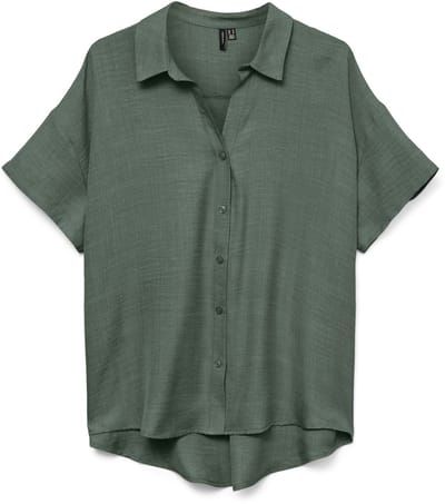 VERO MODA - VMMELANEY QUEENY SS SHIRT WVN - Dames - Blouses