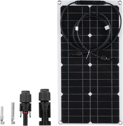 Flexibel Zonnepaneel - Monokristallijn Paneel - Energie Opwekken - Hoge Omzettingssnelheid - 25 Watt - Zwart