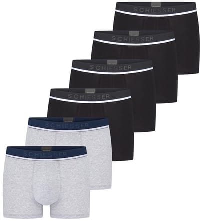 Schiesser Heren Shorts / Pants 6er Pack - 95/5 - Cotton