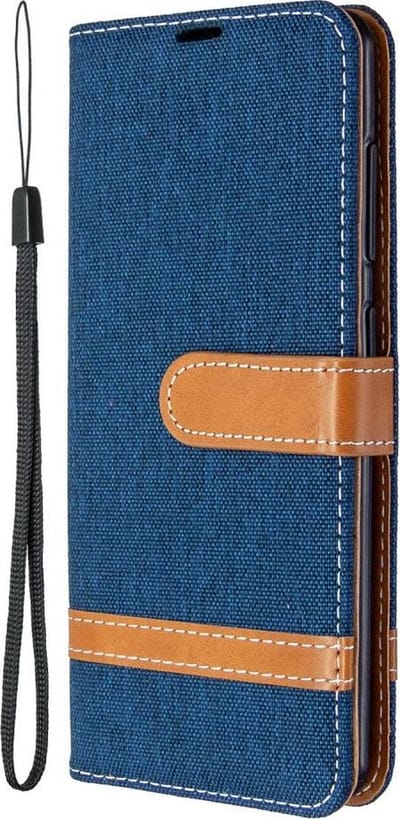 Coverup Denim Book Case - Geschikt voor Samsung Galaxy A41 Hoesje - Blauw