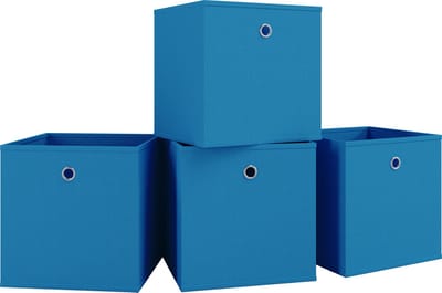 Set van 4 vouwdozen vouwdoos stoffen doos vouwdoos plank doos opbergdozen