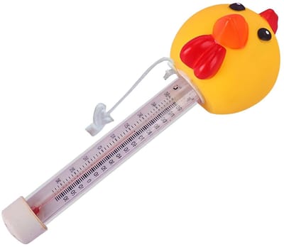 Drijvende thermometer - Kuiken thermometer - Water temperatuur meten - Verontreinigingsvrij ontwerp - 24 cm lengte - Geel
