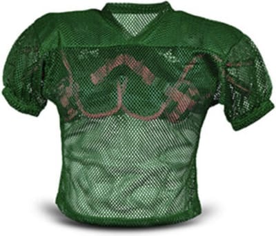 All Star FBJ2A Adult Porthole Mesh w/Double P S/M Dark Green Football Jersey voor Sport American Football