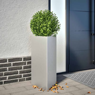 vidaXL - Plantenbak - driehoek - 40x34,5x75 - cm - gegalvaniseerd - staal