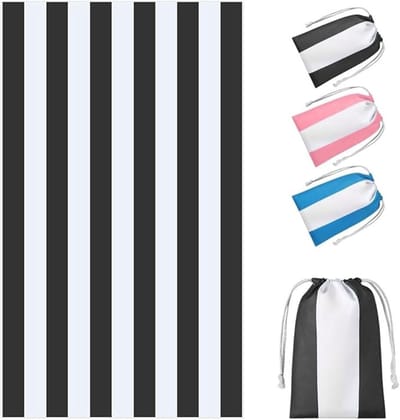 Dailygoods - AOOWU Strandfouta, anti-zand, grote microvezel strandlaken, zwembadhanddoek, sneldrogend, super absorberend, draagbare strandhanddoek, licht, voor strand, reizen, sauna, zwembad, 160 x 90 cm