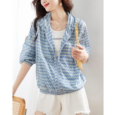 Zonnebeschermingsjas met capuchon en lange mouwen Zomer Nieuw Casual Los Licht Ademend Top L gray
