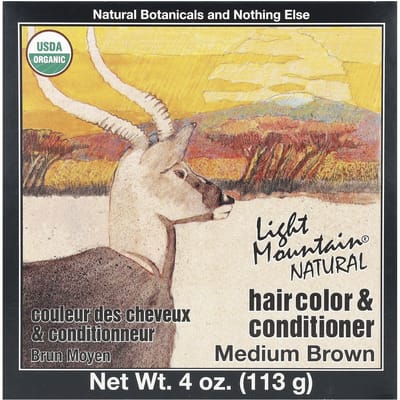 Natuurlijke Haarkleur & Conditioner, Middelbruin, 113G(4 Oz) brown
