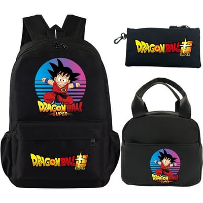 3 stuks/set rugzak Dragon Ball bedrukte boekentas met lunchtas etui tiener kinderen meisje jongen schooltas rugzak