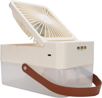 Luchtbevochtiger Ventilator - Verkoeler Vernevelaar - Bureau Koelen - Grote Watertank - 2.5 Liter - Wit