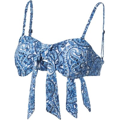 CRIVIT Dames bikinitop (Wit/blauw, 38)