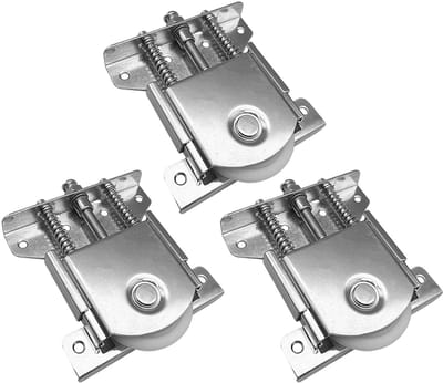 Dailygoods- Schuifdeurwielen 3 Stuks - Kastrailwielen - Schuifdeuraccessoires - Geschikt Voor Ramen - Metaal - Duurzaam 8.2*8Cm - Deurenwielen