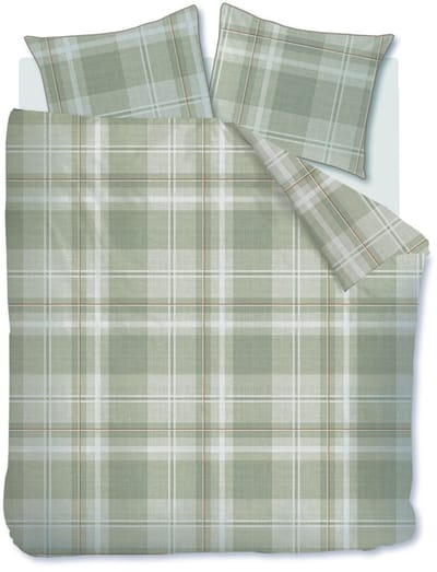 Rivièra Maison Tartan Check dekbedovertrek - Eenpersoons - 140 x 200/220 cm - Zand