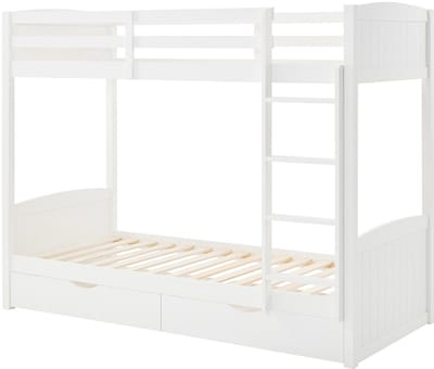 Vente-unique Stapelbed hout wit 90 x 200 cm