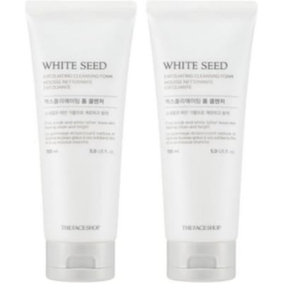 THE FACE SHOP Nettoyant Moussant Exfoliant White Seed 150ml x 2 pièces Ensemble