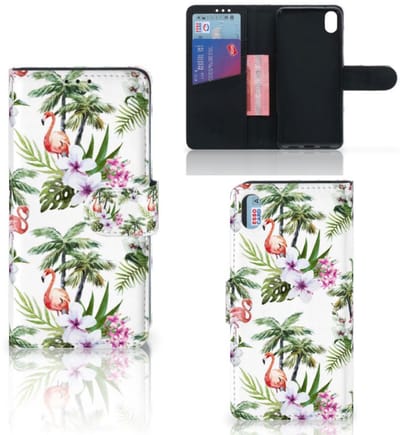 Xiaomi Redmi 7A Telefoonhoesje met Pasjes Flamingo Palms