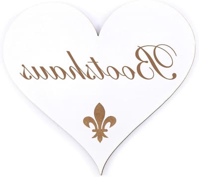 Deurbordje Hart - Naambordje Huisnummer - Woning Decoratie - Zelfklevend Houten Bord - 13 x 12 cm - Boothuis