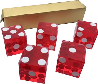5x 19mm Acryl Craps Dobbelstenen - Precisie Kwaliteit voor Casino en Bordspellen