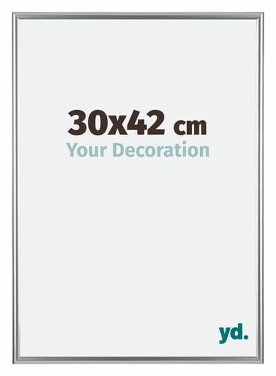 Your Decoration - Fotolijst 30x42 cm - Kunststof - Zilver - Bordeaux