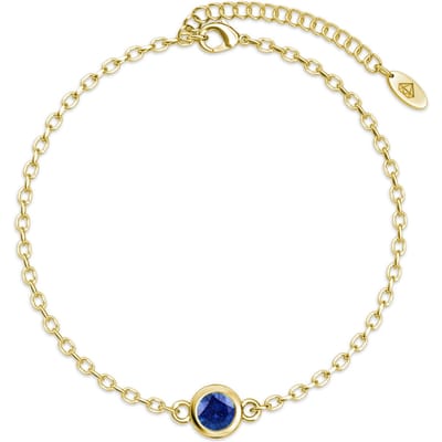 Geboortesteen armbanden - Goud en blauw