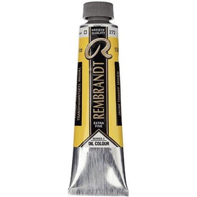 Peinture à l'huile - Jaune transparent moyen - 272 - Extra-fine - Rembrandt - Tube 40ml jaune