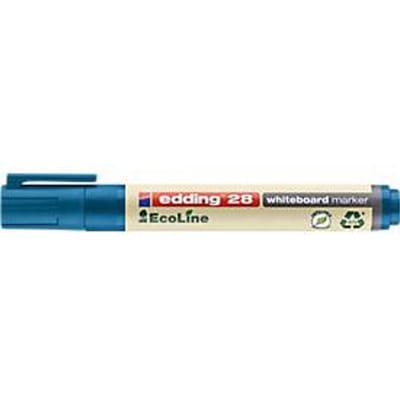 edding EcoLine 28 Whiteboardmarker, Ronde Punt, 1,5 mm, Blauw (doos 10 stuks)