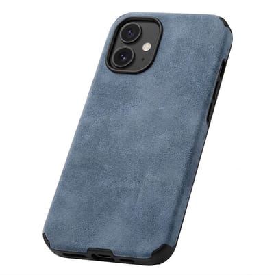 Blauw mat telefoon hoesje backcover geschikt voor iPhone 16 dames en heren met verstevigde hoeken en verhoogde camera rand hardcase