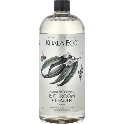 Koala Eco, Nettoyant Naturel Multi-Usages pour Salle de Bain, Recharge, Huile Essentielle d'Eucalyptus Australien, 1 l (33,8 fl oz)