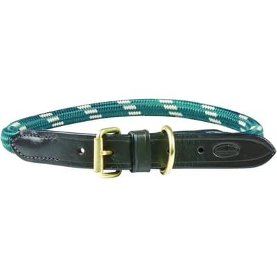 Touw leren hondenhalsband Weatherbeeta