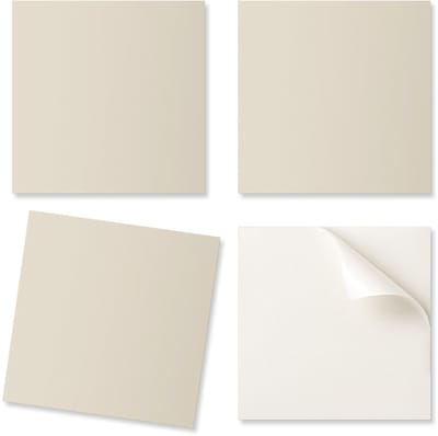 Zelfklevende vinyltegels met decoratieve print, beige kleur, 20x20x20 cm