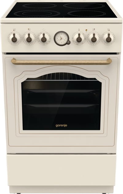 Gorenje | GECS5B70CL | keramisch fornuis | Beige | Retro