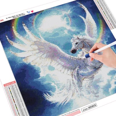 Diamant borduurwerk volledige weergave paard 5d diamant schilderij kralen diamant mozaïek foto 30x30 gray
