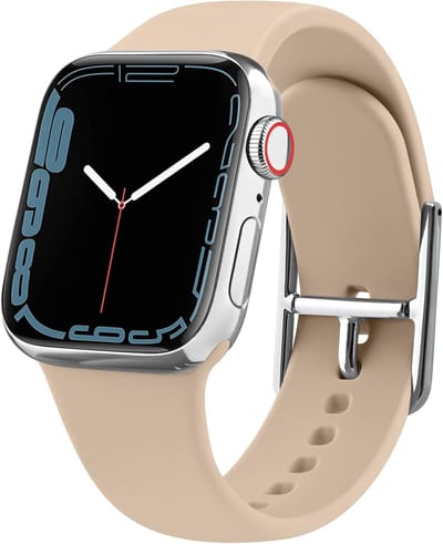 Verstelbare siliconen armband voor Apple Watch 10, 42 mm, 38 mm, 40 mm, 41 mm, geschikt voor mannen en vrouwen, vervangende strap voor iWatch Series 10, 9, 8, 7, 6, 5, 4, 3, 2, 1, SE met comfortabele pasvorm en stijlvol design