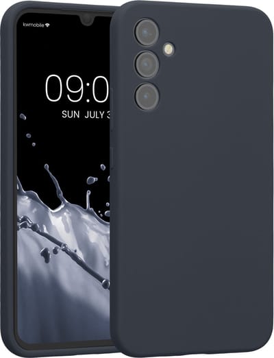 kwmobile telefoonhoesje geschikt voor Samsung Galaxy A34 5G - TPU backcover met siliconen coating - Smartphone case in bosbesblauw
