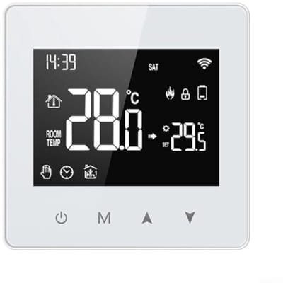 Slimme WiFi Thermostaat met Aanraakknop en Spraakbediening – Wekelijks Programmeerbaar en Nauwkeurige Temperaturregeling