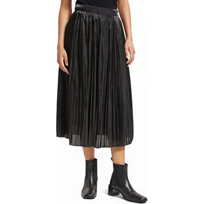 Scotch & Soda Pleated High Rise Maxi Skirt Evening Black Maat: M | Midi Rokken Outlet | Dames | Zwart