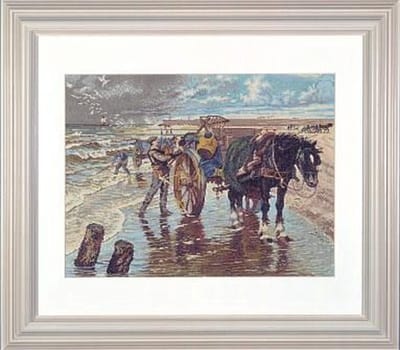 borduurpakket 12107 cornelis jetses, schelpenvisser