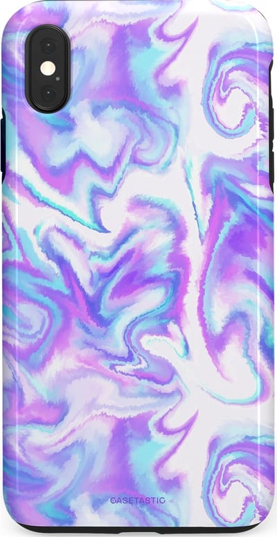 Casetastic Hoesje Geschikt voor Apple iPhone Xs Max - Stijlvolle Beschermende Duo-layer Case - Tie Dye magie