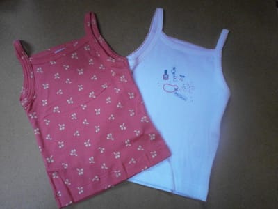 Petit Bateau - Singlet - Meisje - Kers - 10jaar 138