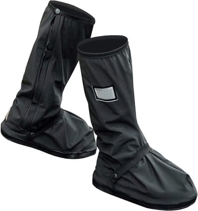 Overschoenen Waterdicht - Herbruikbare - Regen Overschoenen - Maat 40-42 - Motor Scooter Fiets Schoenhoes - Schoenovertrek - Schoenhoesjes - zwart - PVC - met Ritssluiting