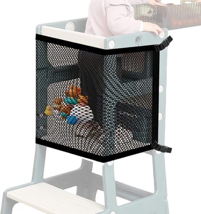 Veiligheidsnet Kinderen - Peuter Beveiliging - Veilig Spelen - Versterkt Polyestermateriaal - 110 x 45 cm - Zwart