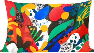 Sierkussens - Kussentjes Woonkamer - 60x40 cm - Abstract - Planten - Vormen - Kleurrijk