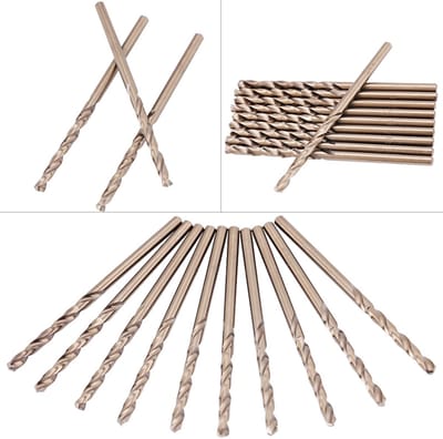 Dailygoods - Cobalt Boor - CO M35 - Voor Metalen - 10-delige Set - Spiral Boor - Precisie Boren - 1-5 mm - Geschikt voor Staal