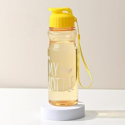 Waterfles Voedselkwaliteit Grote Capaciteit Draagbare Fitness Sport Waterkan Met Lanyard Buitenvoorziening geel