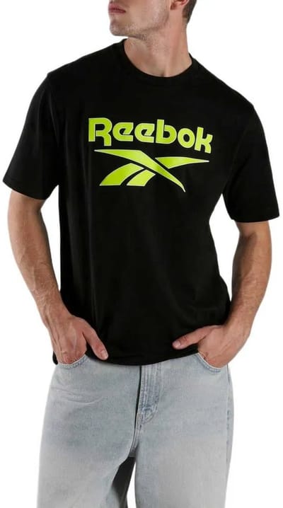 Reebok High Density Logo T-shirt Met Korte Mouwen Zwart S Man