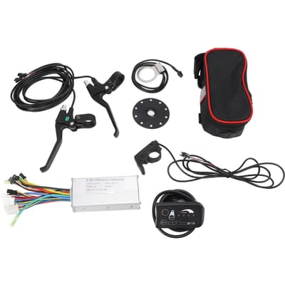 Contrôleur JN22A Panneau S810 Kit Poignée d'Accélérateur au Pouce Poignée de Frein Kit de Conversion pour Vélo Électrique pour DIY black