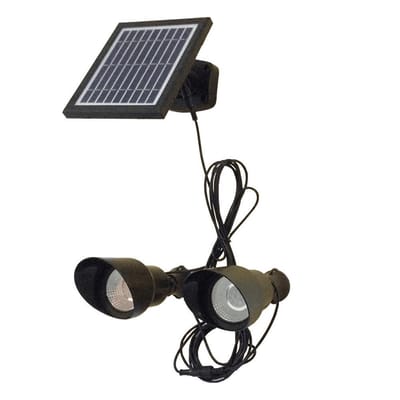 Solar tuinverlichting - Wandspot buiten 'Heads' - Complete set met twee spots en los solarpaneel - Op zonne-energie