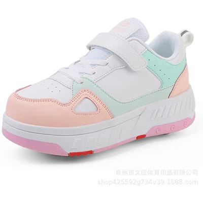 Chaussures à roulettes pour enfants, patins à roulettes pour adolescents, célébrités d'Internet, chaussures à double roue amovibles, automne et hiver, chaussures à double poulie 40