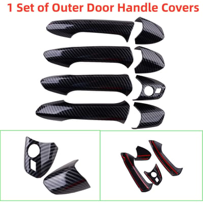 8PCS Carbon Fiber Look Voor 08-15 W204 C300 C63 C250 LHD Buitendeurgreep Cover