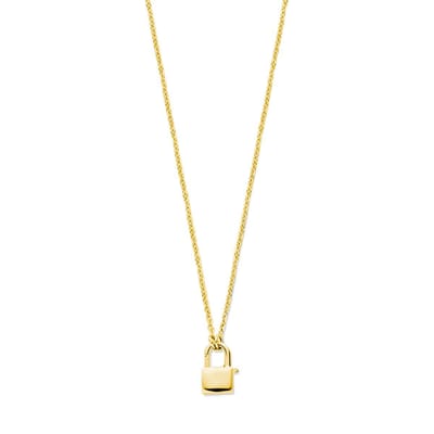 zilver verguld (geel) collier slot 1,5 mm 46 cm 3 micron 2103421